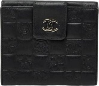 Chanel Pre-owned Wallets, female, Black, Size: ONE SIZE Pre-owned Vintage Leather Wallet