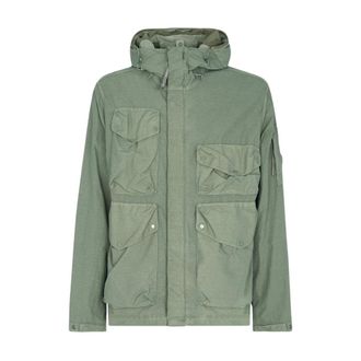 C.P. Company Flatt Nylon Goggle Jacket - male - C.P. Company - Light Jackets - Green - M - Jackets