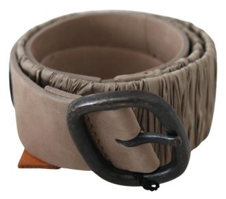 Gianfranco Ferre Womens Brown Solid Leather Waist Metal Buckle Belt - Size 69 cm (Belts)