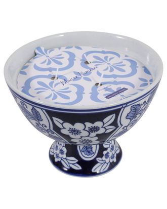 Sagebrook Home 8In 24Oz Plumeria Chinoiserie Candle