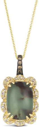 Le Vian 14K 6.28 Ct. Tw. Diamond & Aquaphrase Drop Pendant
