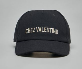 Valentino Cotton Baseball Cap With Embroidery
