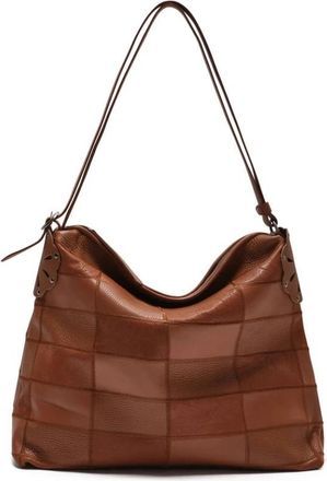 Maliparmi Leren Bloom Tote - Dames - Schoudertassen - Bruin - ONE Size - Leer - Tassen