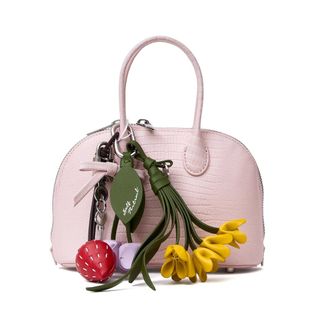 Self Portrait Embossed Leather Handbag - female - Self Portrait - Handbags - Pink - ONE SIZE - Bags