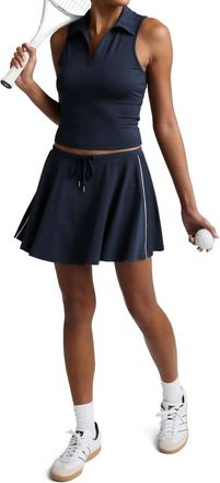 Beyond Yoga Sport Active Drawcord Mini Skirt In Nocturnal Navy
