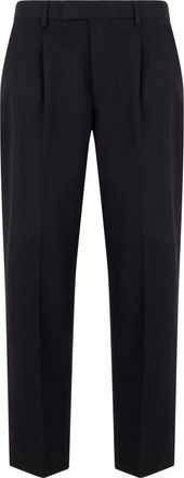 Ermenegildo Zegna Black Flat Front Trousers