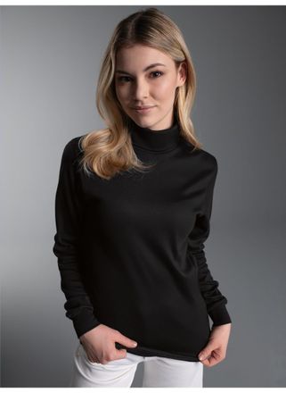 Trigema Rollkragenshirt TRIGEMA TRIGEMA Langarm Ski- und Sport-Rollkragenpullover, Damen, Gr. XXL, schwarz, 100% Baumwolle (Bio-Baumwolle kbA), Basic, Shirts 