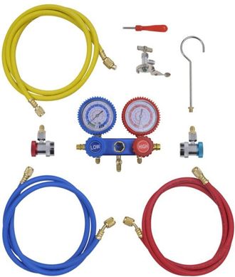 vidaXL Set Manometro a 2 Vie con Custodia - Vidaxl