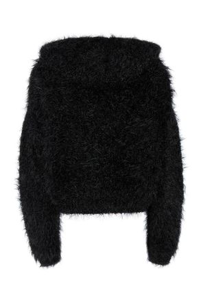 Sportmax Fuzzy Nylon Blend Sweater - Black