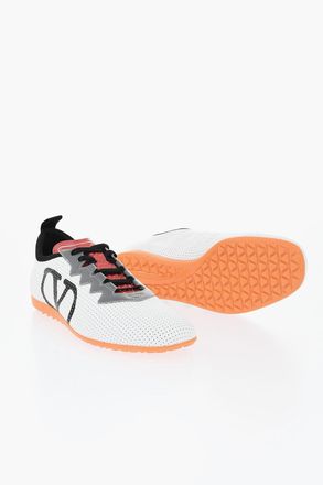 Valentino Sneakers in Pelle Traforata con Logo a Contrasto Valentino