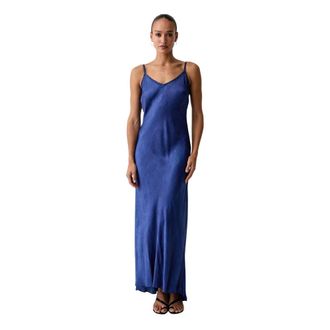Pinko Pinko - Slipdress - Dames - Jurken - Blauw - Maat: XS Viscose