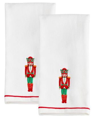 Lenox Set Of 2 Bayberry Nutcracker Kitchen Towels
