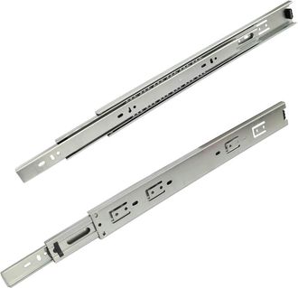 OEM Gu&iacute;as Deslizantes Con Rodamientos De Bolas. Par De Rieles Deslizantes. Extensi&oacute;n Total. Altura: 45 Mm. Capacidad: 45 Kg (40 Cm)