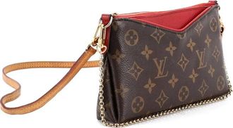 Louis Vuitton Pallas Monogram Canvas with Leather clutch bag - Bruin