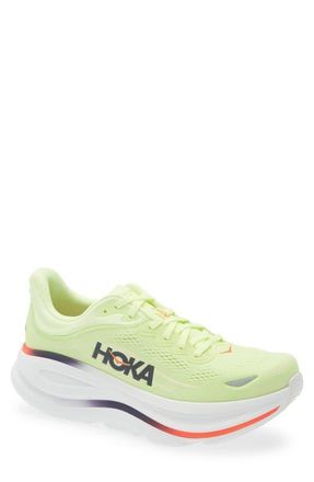 Hoka One One Bondi 9 Running Shoe in Neon Yuzu /Sunlight at Nordstrom, Size 10.5