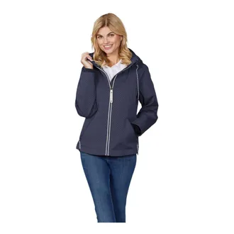 Junge Light Jackets, female, Blue, Size: 3XL Modern Fit Navy Jacket with Adjustable Hood