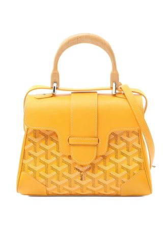 Goyard 2010s mini Saigon handbag - women - Canvas/Leather - One Size - Yellow