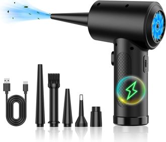 OEM Souffleur A Poussiere - Motor 68 W - Bateria 6000 Mah - Carga Usb-c - 3 Modos - Embocaduras Conica Bristled Redonda Estrecha