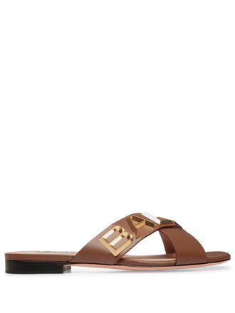 Bally Larise flat leather sandals - women - Calf Leather/Calf Leather/Calf Leather - 39 - Brown