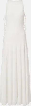 Alaia Ala&iuml;a Cotton-blend cr&ecirc;pe maxi dress