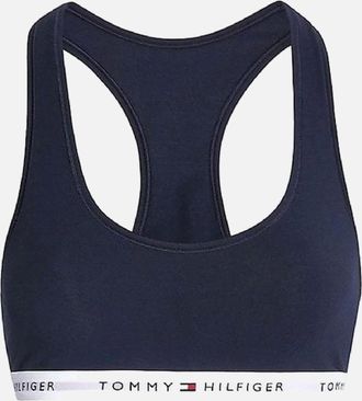 Tommy Hilfiger Womens Tommy Icons Unlined Bralette, Navy - Size: 10