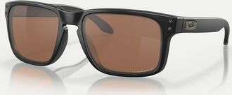 Oakley Holbrook - Occhiali da sole polarizzati squadrati nero opaco con lenti a specchio marroni