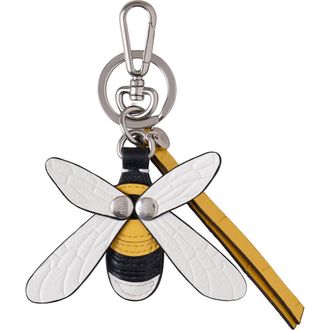 Mulberry Bumble Bee Leather Keyring & Bag Charm in Yellow Multi at Nordstrom
