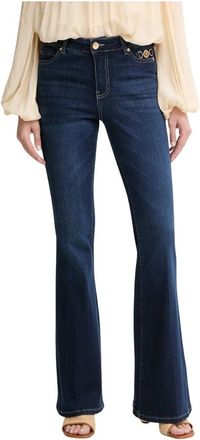 Fracomina Flared Jeans Helen - Dames - Flared Jeans - Blauw - W27 - Katoen - Jeans