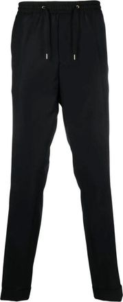 Paul Smith Sweatpants, male, Black, W36, Black Wool-Cashmere Blend Drawstring Trousers
