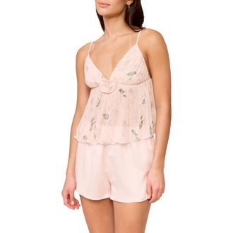 Rya Collection Breeze Chiffon Short Pajamas in Blush Whitebell at Nordstrom, Size X-Small