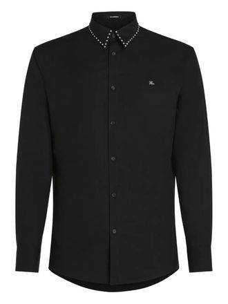 Karl Lagerfeld stud-embellished shirt - men - Organic Cotton - L - Black