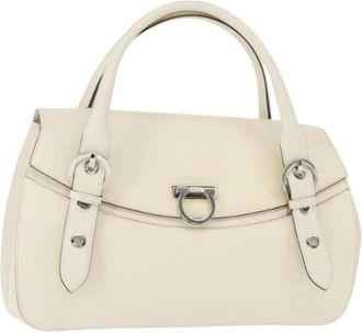 Ferragamo Pre-owned Handbags, female, White, Size: ONE SIZE Pre-owned Leather Handbag
