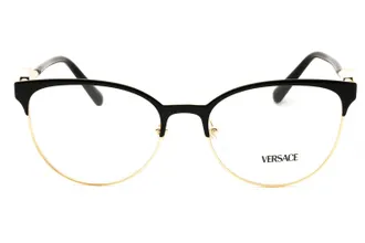 Versace 0VE1271 Cat-Eye Metal Eyeglasses - Black
