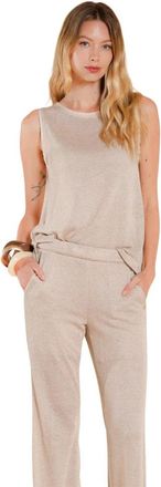 Mason's Karina Mouweloos Shirt - Dames - Tops zonder mouwen - Beige - S - Tops
