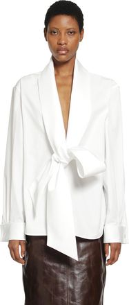 Saint Laurent Lavalli&egrave;re Shirt in Cotton Poplin