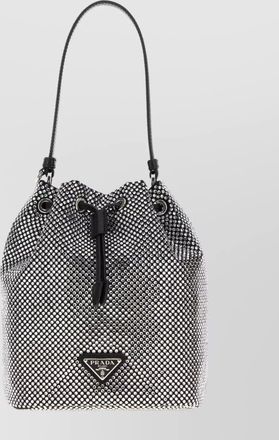 Prada bucket satin embellished shoulder bag