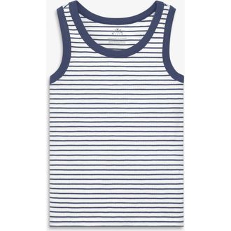 primary Adult Rib Tank In Stripe in Sunwashed Navy White Stripe at Nordstrom, Size Xx-Large