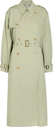 Ronny Kobo Cohen Cotton-blend Poplin Trench Coat - Light Green - XL (UK16 / XL)
