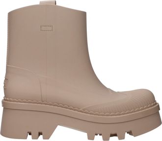 Chlo&eacute; Pink Cotton Ankle Womens Boots