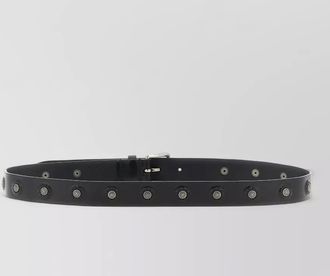 Christophe Lemaire leather studded belt