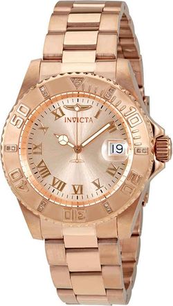 Invicta Pro Diver Rose Dial Rose Gold-tone Ladies Watch 12821