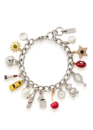 Marc Jacobs Trinket Charm Plated Brass Bracelet - Silver - One Size