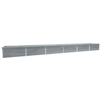 vidaXL Arriate De Acero Galvanizado Gris 600x80x45 Cm Vidaxl