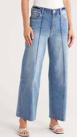 STS Blue Sabrina Pintuck Raw Hem High Waist Wide Leg Jeans in Sunnyhill at Nordstrom Rack, Size 29