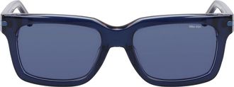 Nike Crescent I 54mm Rectangular Sunglasses in Navy /Blue at Nordstrom