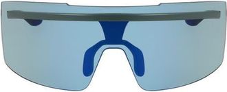 Nike Echo Shield 67mm Sunglasses in Matte Vintage Green /Blue Mir at Nordstrom