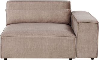 Beliani Beliani - M&oacute;dulo Esquinero De Sof&aacute; Moderno 1 Plaza Tapizado De Tela Marr&oacute;n Hellnar