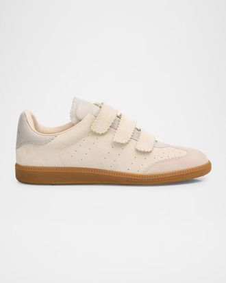 Isabel Marant Beth Mixed Leather Triple-Grip Sneakers