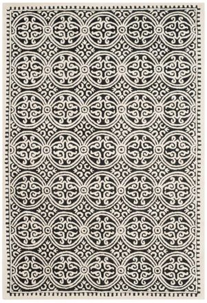 Safavieh Alfombra lana negro/beige 76 x 122 cm