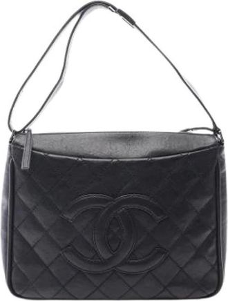 Chanel Pre-owned Vintage Schoudertas - Dames - Vintage Schoudertas - Zwart - ONE Size - Leer - Vintage